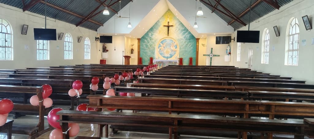 Interior of St. Ann Catholic Parish, Kibiko.
